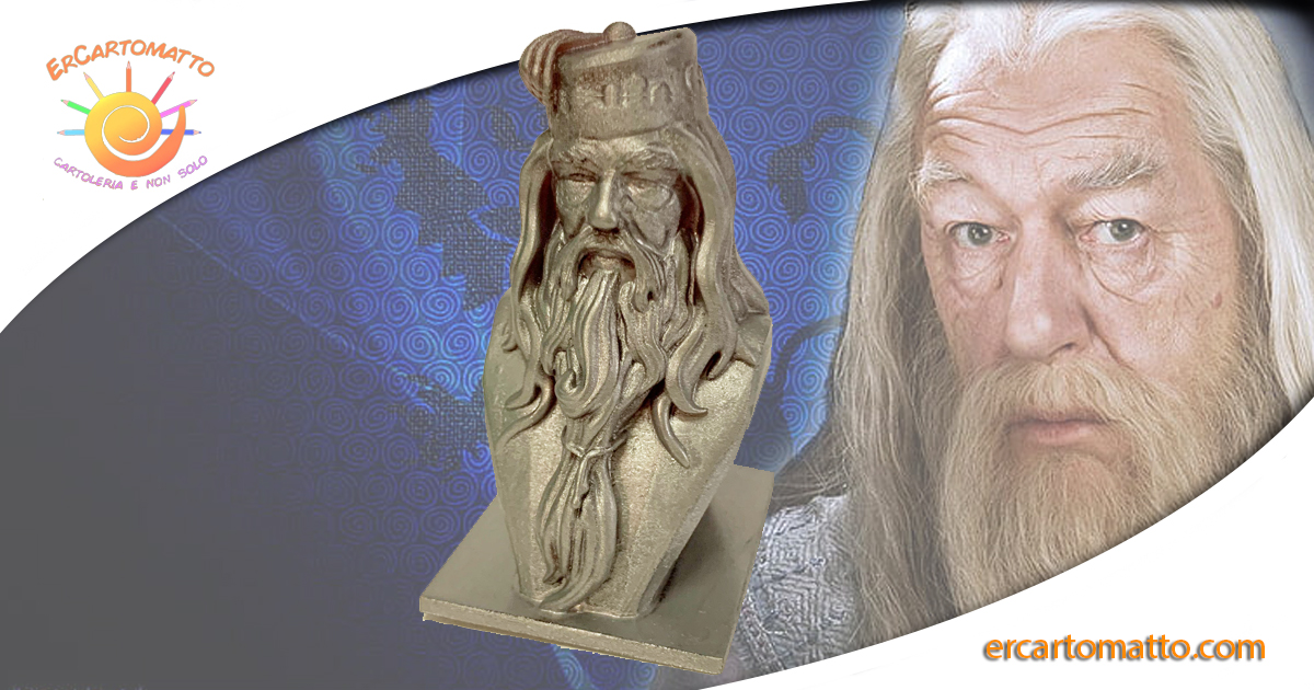 Mezzo busto di Albus Silente stampato in 3D by Ercartomatto