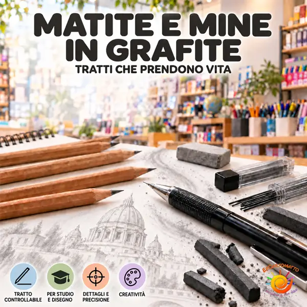 Matite in grafite e carboncini: scegli il tratto giusto