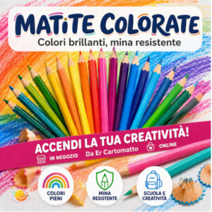 Matite colorate per scuola e creatività da Er Cartomatto