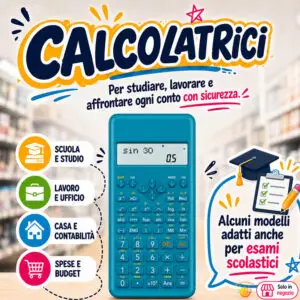 Calcolatrici a Rivoli per scuola, esami e uso quotidiano
