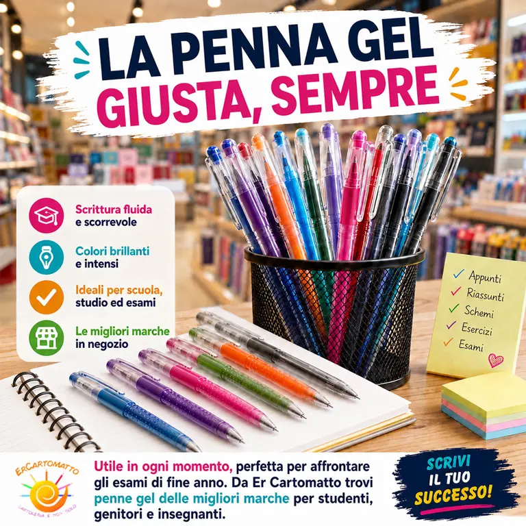 Penne gel: scrittura fluida e permanente