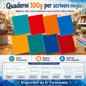 maxi quaderni 100 grammi per scrittura facilitata