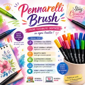 Pennarelli brush: colore e creatività in un tratto