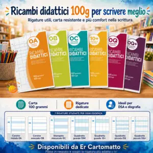 Ricambi per la scrittura facilitata per la scuola